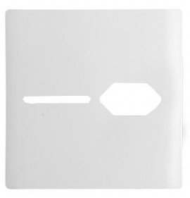 Placa 4x4 1 Interruptor + 1 Tomada - Novara Branca Brilhante 